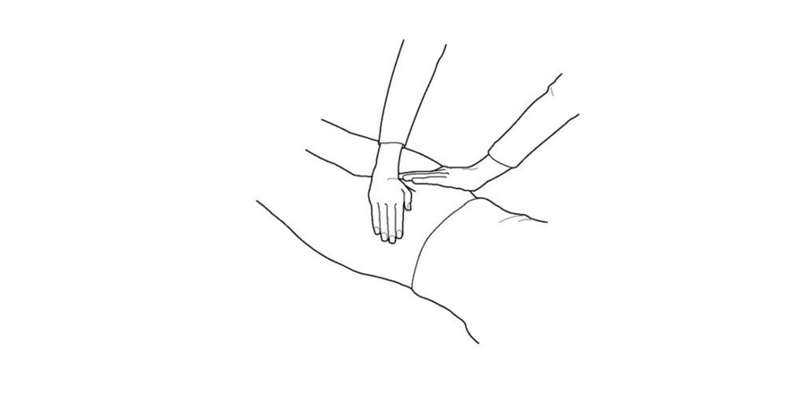 Reiki hand position the pelvic area female