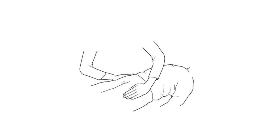 Reiki hand position the pelvic area male