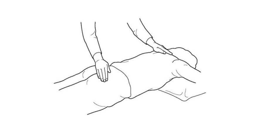 Reiki hand position The spine